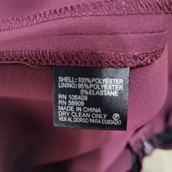 Antonio Melani Women's SZ 14 Kennedy Dressy Jumpsuit Sleeveless Burgundy Wine - Picture 9 of 12